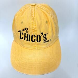 Vintage Chico's Summer '98 Yellow Adjustable Baseball Cap Hat One Size Fits Most